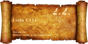 Luda Lili névjegykártya